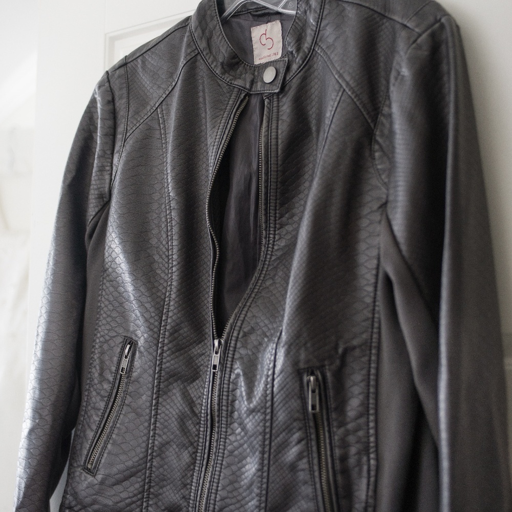 Dressbarn Faux Leather Jacket